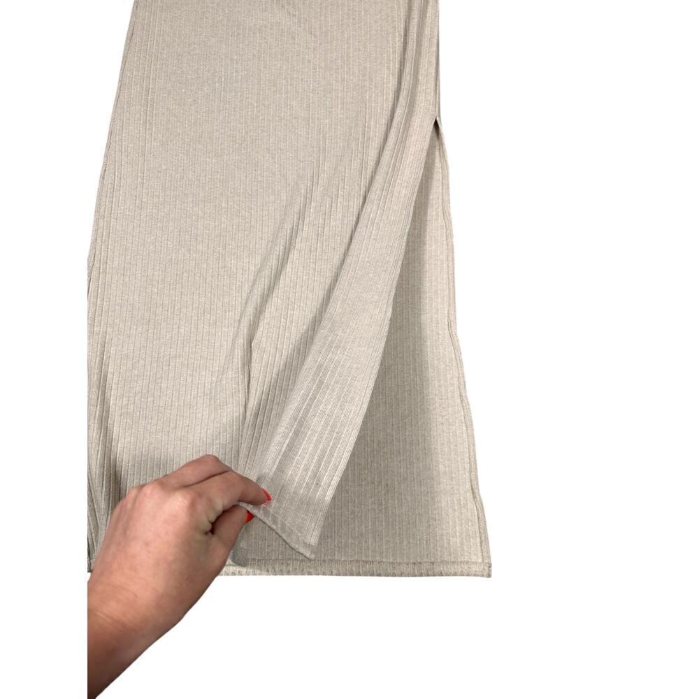 Reformation Ribbed Knit Maxi Skirt Beige Medium - Picture 4 of 4